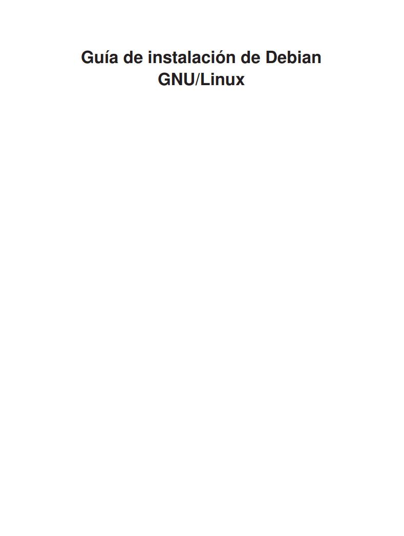 Imágen de pdf Guía de instalación de Debian GNU/Linux